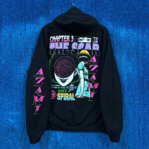 Junji Ito Uzimaki Chapter 3 The Scar Horror Graphic Hoodie Size Large